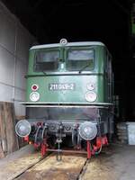 Ellok 211 049-2im Eisenbahnmuseum Weimar am 05.08.2016.
