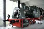 B-Werkslokomotive der Gelsenkirchner Bergwerks AG Baujahr 1922 Fabrik Nummer 2539 von LHB im Werksmuseum in Salzgitter-Watenstedt im Februar 1980.
