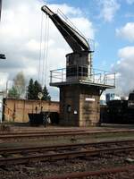 Kohlekran im Sächsischen Eisenbahnmuseum in Chemnitz am 19.04.2017.
