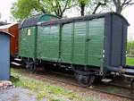 Güterzugbegleitwagen Pwg im Eisenbahnmuseum Vienenburg am 03.05.2005.