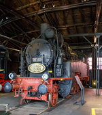   Die über 100 Jahre alte ex DR 75 501, ex Sachsen 1851, am 26.03.2016 Deutschen Dampflokomotiv-Museum in Neuenmarkt-Wirsberg, eine Sächsische XIV HT.