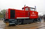   Die bulgarischen Firma Express Service OOD präsentierte am Freigelände auf der Inno Trans 2014 in Berlin (hier 26.09.2014) die diesel-hydraulische zweiachsige Rangierlokomotive MDD 4-00, welche für