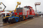Die Firma Gmeinder Lokomotivenfabrik GmbH aus Mosbach/Baden (ein Unternehmen der ZAGRO Bahn- und Baumaschinen GmbH) präsentierte auf der InnoTrans 2014 in Berlin (26.09.2014) mit der LogServ