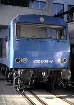 202 004-8 (Henschel BBC DE 2500) im Technik Museum in Mannheim im Oktober 1996.