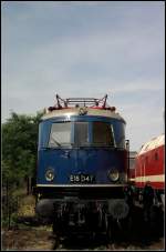 Beim 5. Berliner Eisenbahnfest war auch E 18 047 / 118 047 anwesend (gesehen Berlin Bw Sch�neweide 09.09.2012)
