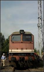 Beim 5. Berliner Eisenbahnfest war auch 120 366-0 der Eisenbahnfreunde Stassfurt vertreten (gesehen Berlin Bw Sch�neweide 09.09.2012)