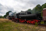 Die 52 8134-0 der Eisenbahnfreunde Betzdorf fuhr Sonderfahrten, anlsslich der 100 Jahr Feier der Westerwaldbahn (WEBA) am 31 August 2013, zwischen Scheuerfeld/Sieg und dem Betriebshof Bindweide der