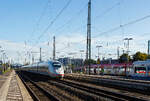 Ein achtteiliger ICE 3neo – Velaro MS (BR 408) der DB Fernverkehr AG rauscht am 18 September 2026, als ICE 13 (Bruxelles Midi - Li�ge-Guillemins – Aachen Hbf – K�ln Hbf –