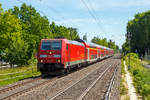   Die DB Regio NRW 146 273 (91 80 6146 273-8 D-DB) erreicht am 01.06.2019, mit dem RE 5 „Rhein-Express“, den Bahnhof Bonn UN Campus.