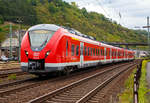   Die  Grinzekatze  1440 228 / 1440 728 ein fünfteiliger Alstom Coradia Continental (mit modifizierten Kopf) derDB Regio NRW fährt am 03.08.2020, als RE 8  Rhein-Erft-Express  (Koblenz -