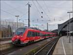 Zwei gekuppelte Talent 2 (442 301 und 442 261) verlassen als RE 9 (Rhein-Sieg-Express) am 30.12.2012 den Hauptbahnhof von Kln in Richtung Aachen. (Hans)