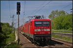 DB Regio 112 102-9 f�hrt mit dem RE3 Berlin Hbf am 11.05.2017 durch den Bahnhof Berlin-Hohensch�nhausen.