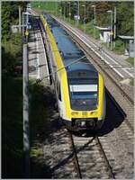 Der DB 612 019 und ein weiterer sind  bei Bietingen als IRE 3053 auf dem Weg vn Basel Bad.
