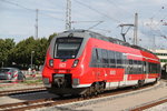 442 841 als S2(Warnemnde-Gstrow)bei der Ausfahrt in Warnemnde.07.08.2016