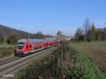 Der RE4243 nach M�nchen bei Dettenhofen.