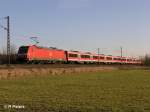 146 240-7 schiebt bei Th�ngersheim eine RB W�rzburg.16.02.08