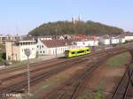 Ein VT der OberpfalzBahn verl�sst Schwandorf.