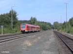612 572-8 f�hrt in Wunbsiedel-Holenbrunn als RE 3782/3452 N�rnberg  ein.
