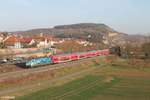 146 246-4 schiebt den RE 4617 Frankfurt/Main - Bamberg und verl�sst Retzbach-Zellingen 16.03.17