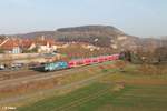 146 246-4 schiebt den RE 4617 Frankfurt/Main - Bamberg und verl�sst Retzbach-Zellingen 16.03.17