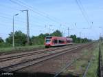Ein 646 f�hrt in Saarmund mit der RB22 Potsdam ein.