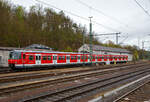 ET 420 (420 457-4 / 420 957-3) der S-Bahn Kln am 22 April 2017 beim Bahnhof Au/Sieg abgestellt.