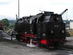 Schmalspuriger Einheitsdampflokomotiven 99 222 der HSB  (Harzer Schmalspurbahnen), ex Deutschen Reichsbahn am 20.08.2003 in Wernigerode.