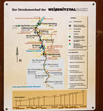 Der Streckenverlauf der Weißeritztalbahn, hier am 26 August 2013 aufgenommen am Hp. Rabenau. 