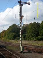 Ausfahrsignal C in Richtung Lancken in Sassnitz.