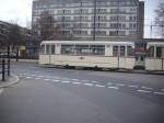 Das letzte Abteil der historischen Partystra�enbahn von Potsdam.