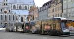 bombardier-flexity-outlook-c-ex-cityrunner/788938/strassenbahn--stadtverkehr-augsburg-cf-8 Stra�enbahn / Stadtverkehr;  Augsburg;  CF 8 CityFlex Nr.877 am Ulrichsplatz in Augsburg am 15.03.2013.