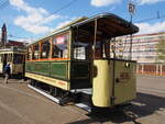 Straßenbahn / Stadtverkehr Berlin, Anhänger B 2 Nr.808 Eigenbau Baujahr 1906 in Berlin Köpenick am 08.09.2018.