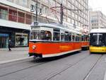 Stra�enbahn / Stadtverkehr Berlin;  218 001-7 TDE 58 von VEB Gotha-Amendorf, Baujahr 1986 in Berlin am Alexanderplatz am 20.10.2019.