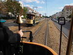 Straßenbahn / Stadtverkehr; Berlin;    Mitfahrt auf der Plattform des T 2 Nr.