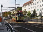 Straßenbahn / Stadtverkehr Berlin; Oldtimerfahrt mit T 2 von Herbrand Baujahr 1903 in Berlin Köpenick am 08.09.2018.