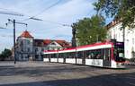 Straßenbahn / Stadtverkehr; Freiburg / Breisgau;   GT 8 D-MN-Z Nr.250 von Düwag-ABB Baujahr 1984 amEuropaplatz in Freiburg am 03.07.2019.