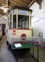 Straßenbahn / Stadtverkehr; Halle;  T 2 Nr.644 vo Lindner Baujahr 1927,im Tram-Museum Halle am 20.07.2019.