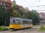 Straßenbahn / Stadtverkehr; Ulm;   T 4 Nr.1 von Maschinenfabrik Esslingen in Ulm am Ehinger Tor am 20.09.2014.