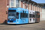 6N-1 Wagen 662 stand am 01.09.2023 auf dem Betriebshof der Rostocker Straßenbahn AG.