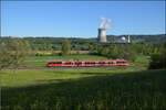 Ade Dieselloch am Hochrhein.

644 024 bei Dogern. April 2026.