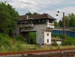 Fahrdienstleiter Stellwerk in Kreuztal (Kf) am 04.06.2011. Das Reiterstellwerk das 1923 in Betrieb genommen wurde, steht unter Denkmalschutz.