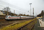 Die 147 552 (91 80 6147 552-4 D-DB – IC 4890) der DB Fernverkehr AG fährt am 15.01.2022 mit dem IC 2322 (Frankfurt a.M.