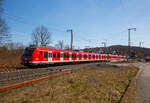 Eine S-Bahn auf Werkstattfahrt...
Zweigekuppelte 4-teilige Elektrotriebzüge der BR 430 / 431 der S-Bahn Rhein-Main fahren am 11.04.2022 auf Werkstattfahrt auf der Dillstrecke (KBS 445), durch Wilnsdorf-Rudersdorf in nördlicher Richtung. Vorne ist der ET 430 671 / 431 671 / 431 171 / 420 171, dahinter ist der ET 430 164 / 431 164 / 431 664 / 430 664. 

Beide Triebzüge wurden 2014 von der ALSTOM Transport Deutschland GmbH in Salzgitter gebaut. 