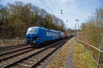 Die an die TX Logistik AG (Troisdorf) vermietete Siemens Smartron 192 010-7 „Blaues Wunder in Puncto Effizienz “ (91 80 6192 010-7 D-NRAIL) der northrail GmbH (Hamburg), fährt am