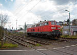 Die 218 457-0 (92 80 1218 457-0 D-AIX) der der AIXrail GmbH (Aachen) fährt am 14.04.2022, als Lz (Lokzug) bzw.