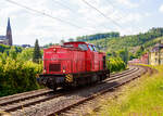 Die 203 115-1 (92 80 1203 115-1 D-SENDO) der Sendogan Bahndienste GmbH (Recklinghausen), ex DB 202 450-3, fährt am 06.06.2023 als Lz (Lokzug) bzw.
