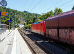 Die 185 315-9 (91 80 6185 315-9 D-DB) der DB Cargo AG f�hrt am 28 Juli 2026 mit einem Kohlezug durch Kirchen (Sieg) in Richtung K�ln.