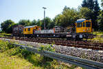 Das Gleisarbeitsfahrzeug „Hummel“ 746 014 (99 80 9110 014-4 D-DBMP), ein Plasser & Theurer GAF auf der MISS-Plattform, der DB InfraGO Netz Instandhaltung, ex DB Netz AG war am 19 Juni 2026