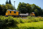 Das Gleisarbeitsfahrzeug „Hummel“ 746 014 (99 80 9110 014-4 D-DBMP), ein Plasser & Theurer GAF auf der MISS-Plattform, der DB InfraGO Netz Instandhaltung, ex DB Netz AG war am 19 Juni 2026