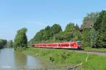 Nachschuss von 440 044-6 als RE4063 Passau - Landshut - M�nchen bei Volkmannsdorf.